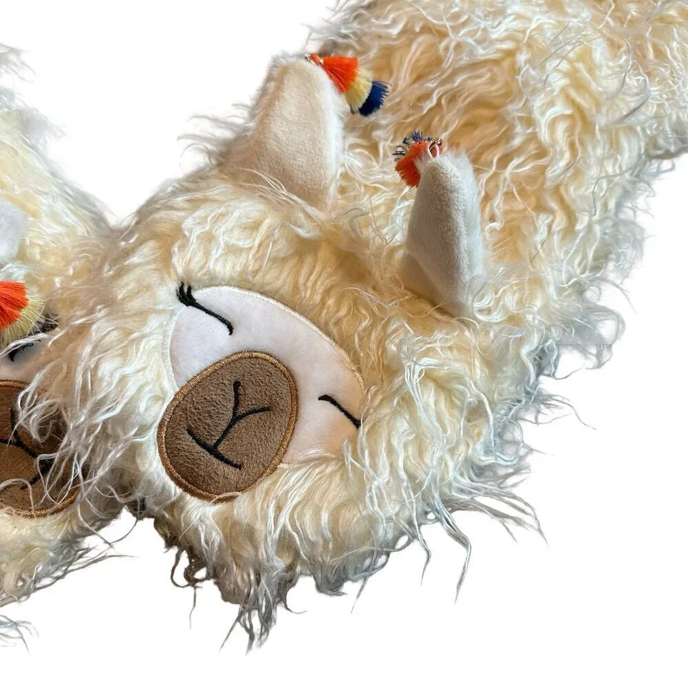 Oooh Geez! Women's Fuzzy White Llama Non-Skid Slipper Socks One Size Women's